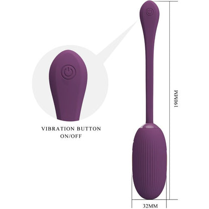 Ovetto vibrante Pretty love Doreen con app viola