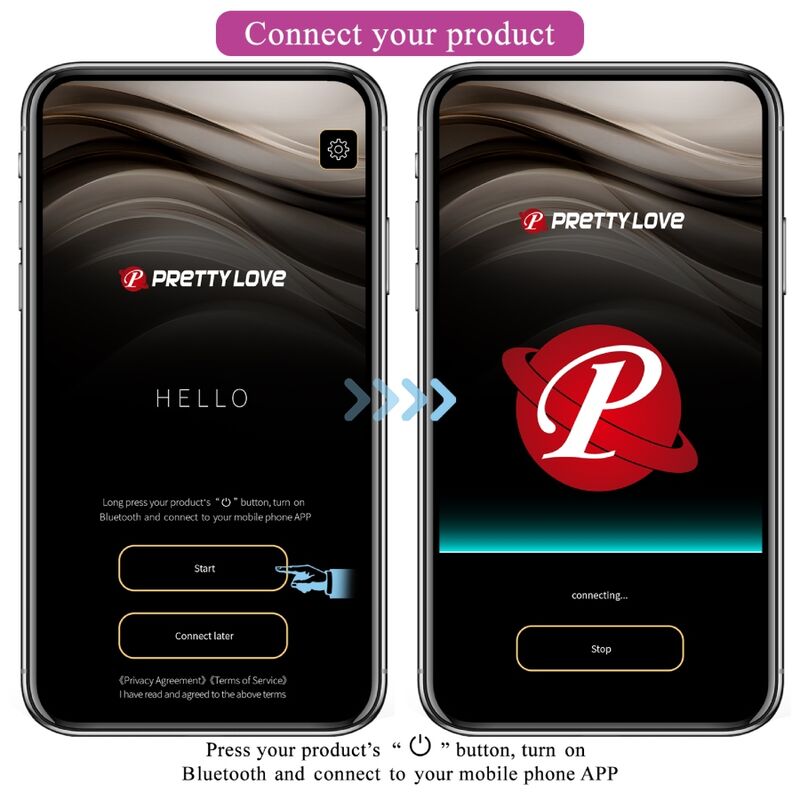 Ovetto vibrante Pretty love Doreen con app viola