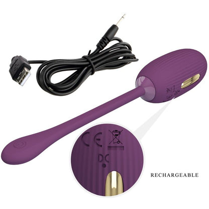 Ovetto vibrante Pretty love Doreen con app viola