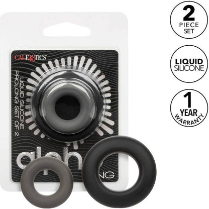 CALEXOTICS - ALPHA ENSEMBLE DE 2 ANNEAUX PROLONG GRIS
