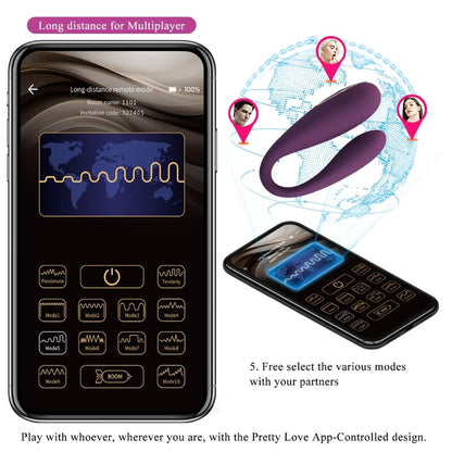 Pretty love - vibromasseur global double plaisir télécommandé d'août