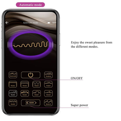Ovetto vibrante Pretty Love Abner con app viola