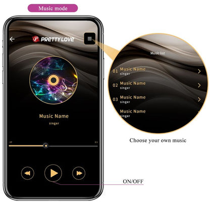 Ovetto vibrante Pretty Love Abner con app viola