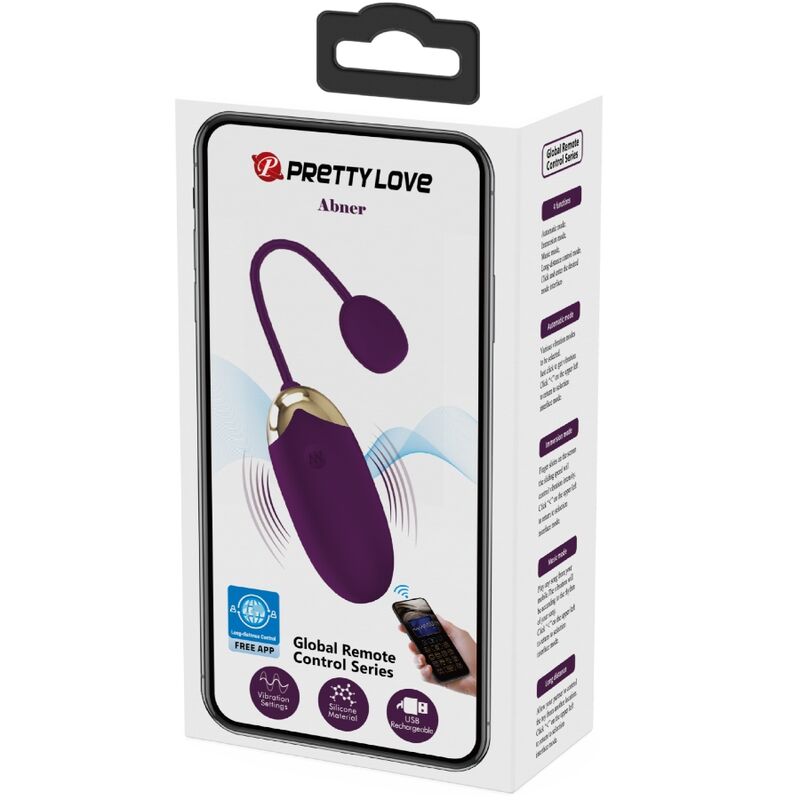 Ovetto vibrante Pretty Love Abner con app viola