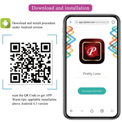 Ovetto vibrante Pretty Love Abner con app viola