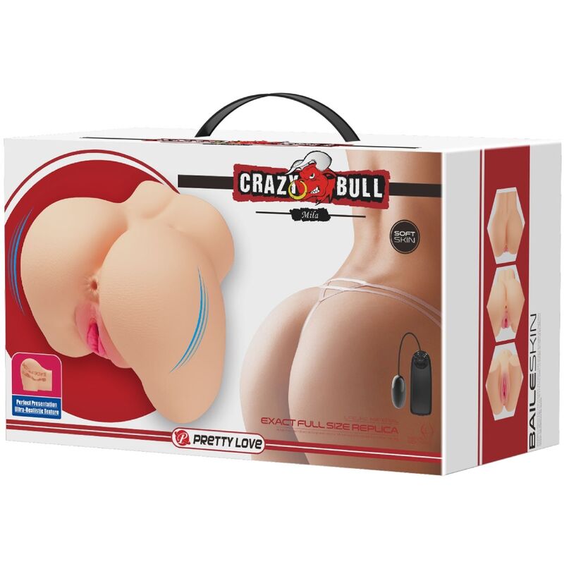Crazy bull - vibratore mila per vagina e ano realistico