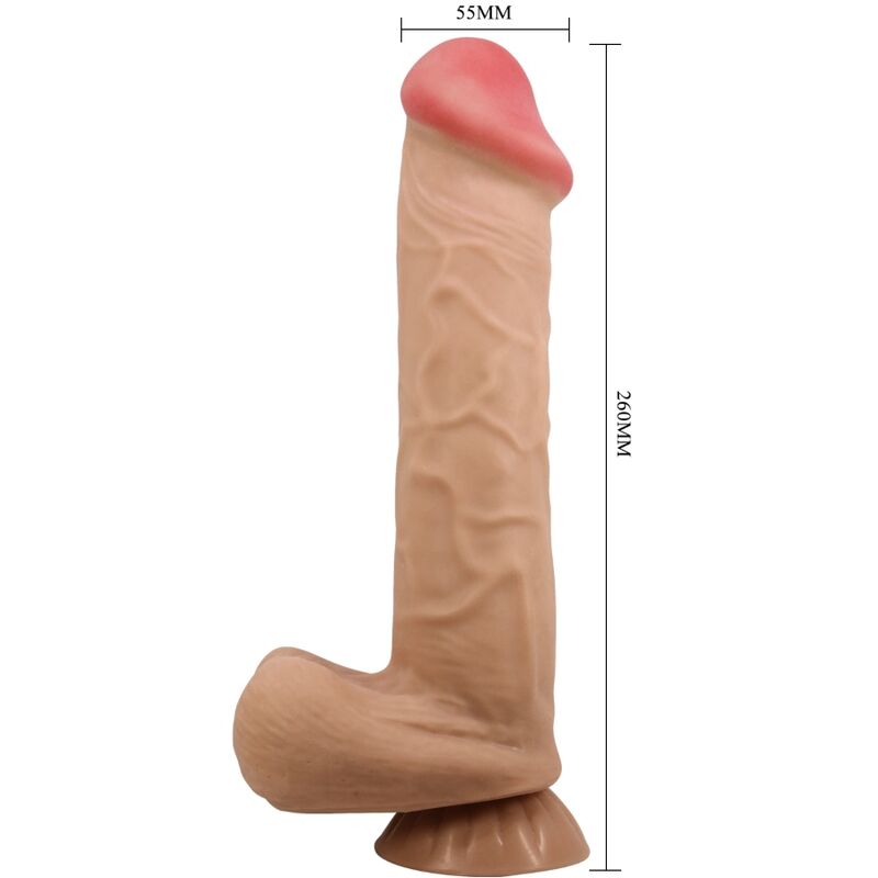 Pretty love - dildo realistico sliding skin series con ventosa scorrevole della pelle flesh 26 cm