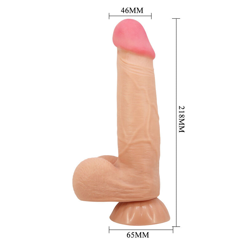 Pretty love - dildo realistico sliding skin series con ventosa scorrevole della pelle 21,8 cm