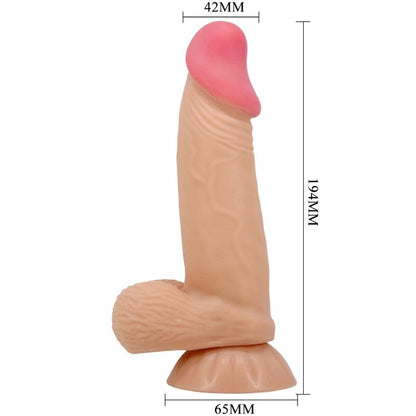 Pretty love - dildo realistico sliding skin series con ventosa scorrevole della pelle 19,4 cm