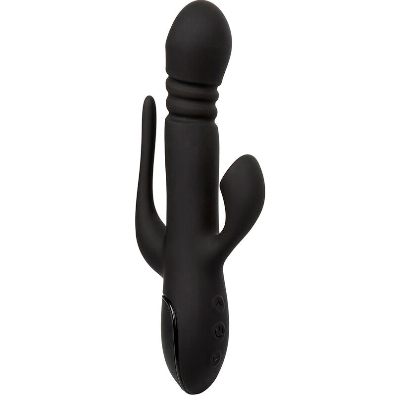Sucette de clitoris + vibrateur Rabbit Calexotics Triple Euphoria Noir