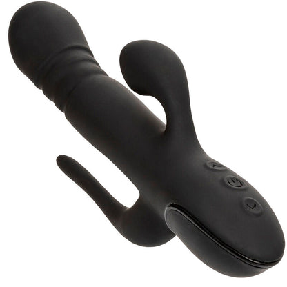 Sucette de clitoris + vibrateur Rabbit Calexotics Triple Euphoria Noir