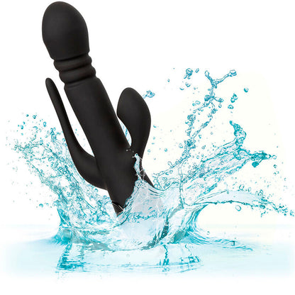 Sucette de clitoris + vibrateur Rabbit Calexotics Triple Euphoria Noir