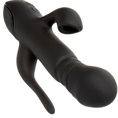 Sucette de clitoris + vibrateur Rabbit Calexotics Triple Euphoria Noir