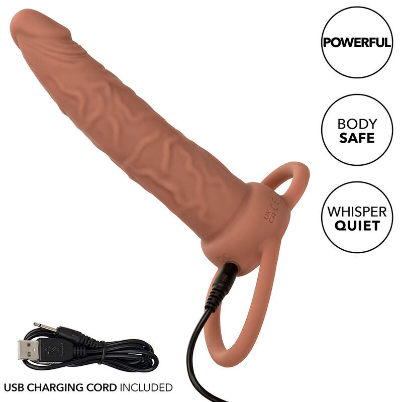 Calexotics - performance maxx ricaricabile doppio penetratore marrone pelle