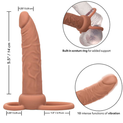 Calexotics - performance maxx ricaricabile doppio penetratore marrone pelle