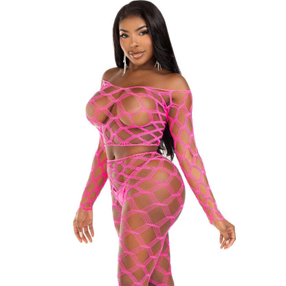 Leg avenue - top e leggins hardcore fucsia