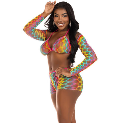 Leg avenue - ensemble trois pièces multicolore
