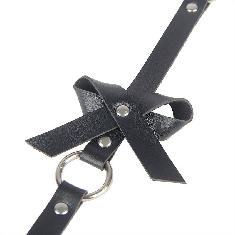 Subblime - catena in pelle per gambe nera taglia unica