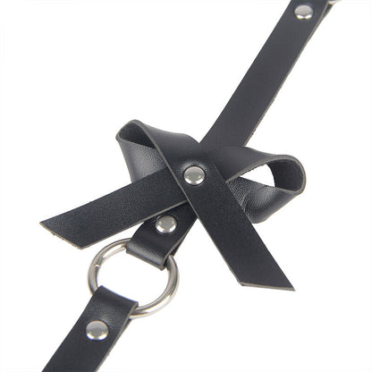 Subblime - catena in pelle per gambe nera taglia unica