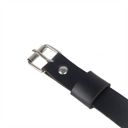 Subblime - catena in pelle per gambe nera taglia unica