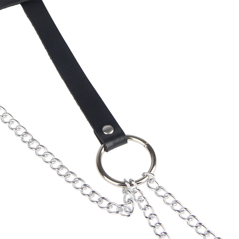 Subblime - anello in pelle catena ??cintura nera taglia unica
