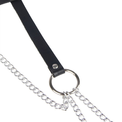 Subblime - anello in pelle catena ??cintura nera taglia unica