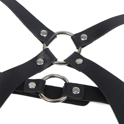 Subblime - imbracatura completa con fibbie in pelle nera taglia unica