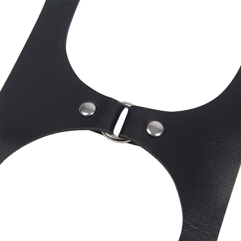 Subblime - imbracatura completa con fibbie in pelle nera taglia unica