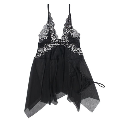 Subblime - babydoll in tessuto tulle pizzo sul petto l/xl