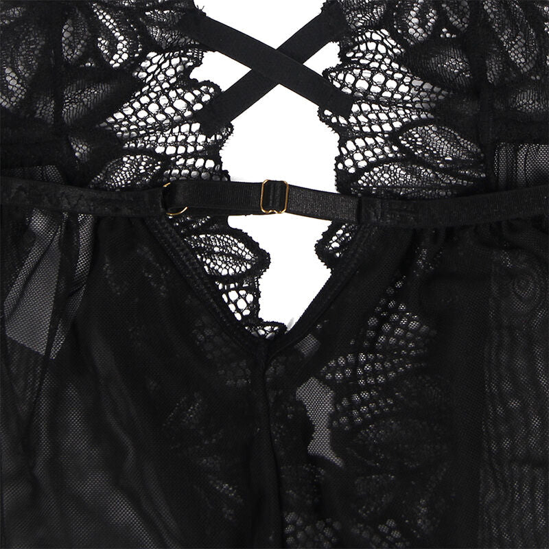 Subblime - nounours tour de cou dos nu dentelle noire s/m