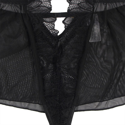 Subblime - nounours tour de cou dos nu dentelle noire s/m