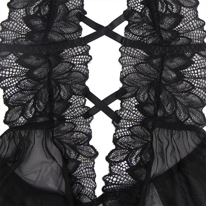 Subblime - Teddy col licou dos nu dentelle noire l/xl