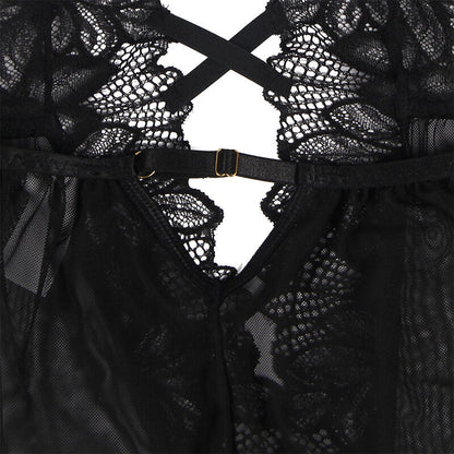 Subblime - Teddy col licou dos nu dentelle noire l/xl