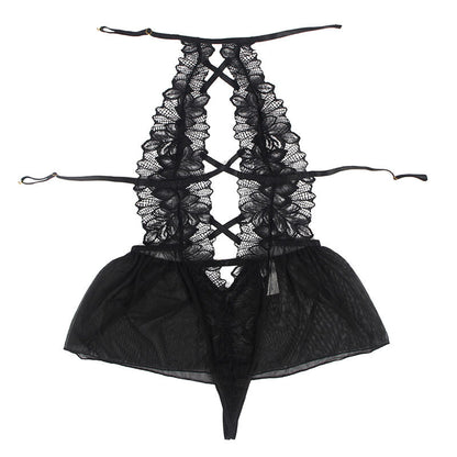 Subblime - Teddy col licou dos nu dentelle noire l/xl