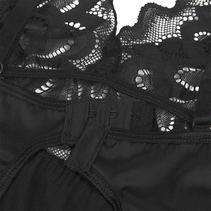 Subblime - babydoll con petto stampa floreale nero s/m