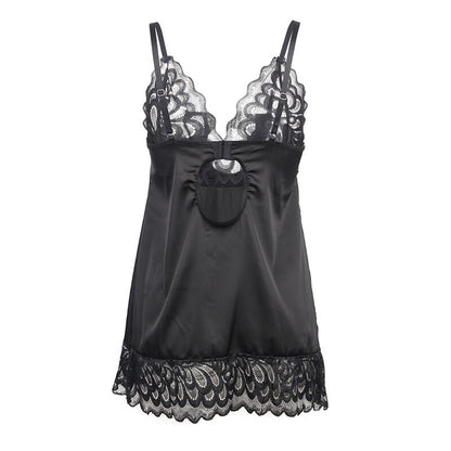 Subblime - babydoll con petto stampa floreale nero s/m