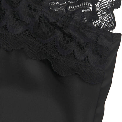 Subblime - babydoll con petto stampa floreale nero s/m