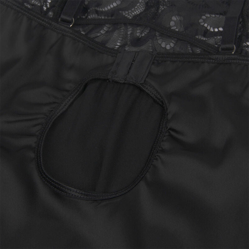 Subblime - babydoll con petto stampa floreale nero s/m