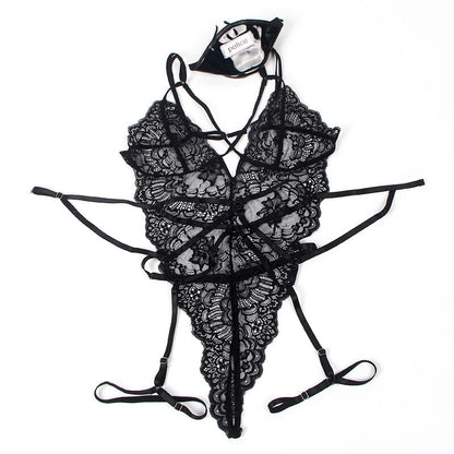 Subblime - costume polizia body in pizzo nero s/m