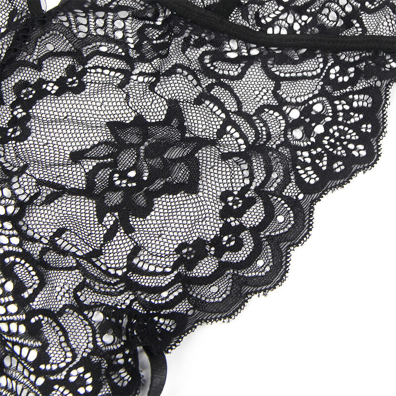 Subblime - costume polizia body in pizzo nero s/m
