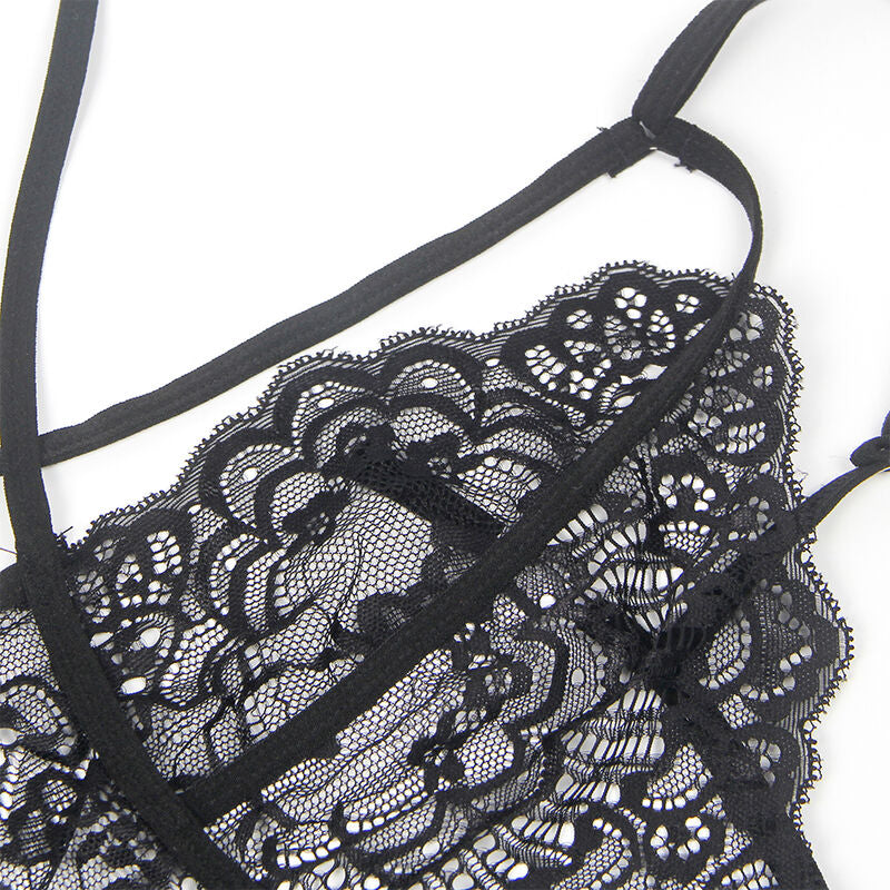 Subblime - costume polizia body in pizzo nero s/m