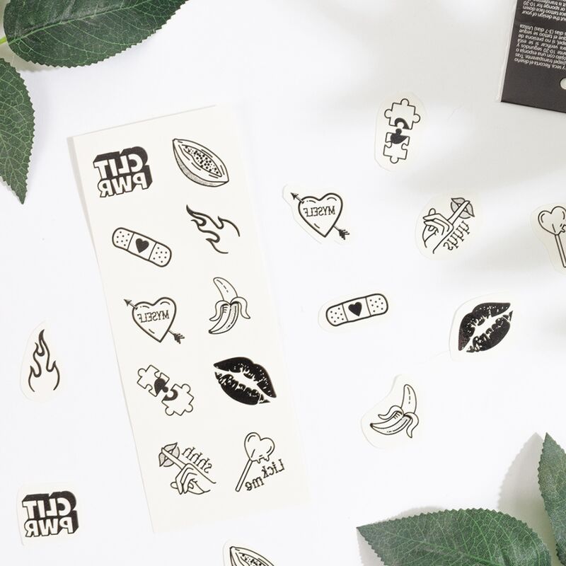 Secret play - set di 10 tatuaggi temporanei della collezione candy