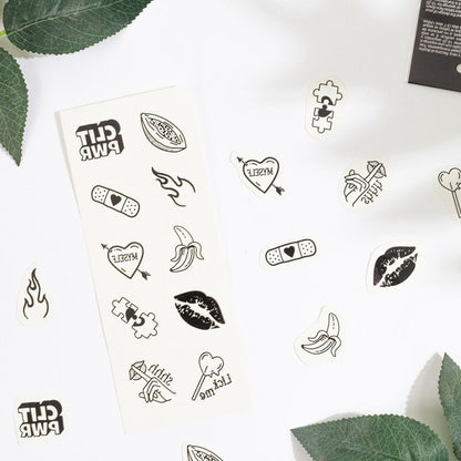 Secret play - set di 10 tatuaggi temporanei della collezione candy