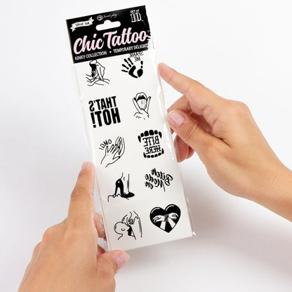 Secret play - set di 10 tatuaggi temporanei collezione kinky