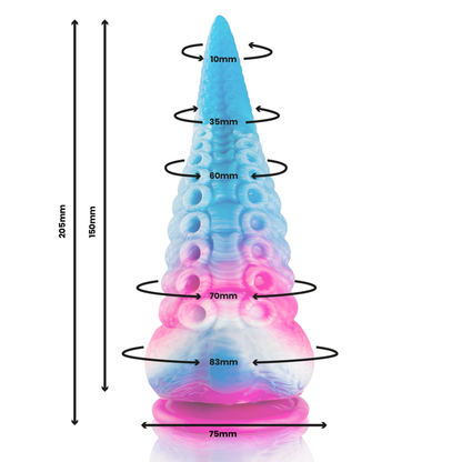 Epic - dildo con tentacoli blu phorcys grande