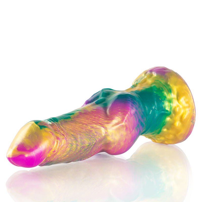Epic - dildo iris con testicoli arcobaleno di piacere