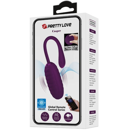 Pretty love - uovo vibrante ricaricabile casper viola