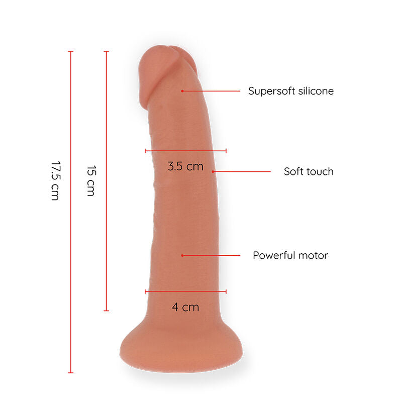Oninder - dildo vibratore piccolo bogotã 9 velocitã naturale 17.5 cm -o- 4 cm - app gratuita