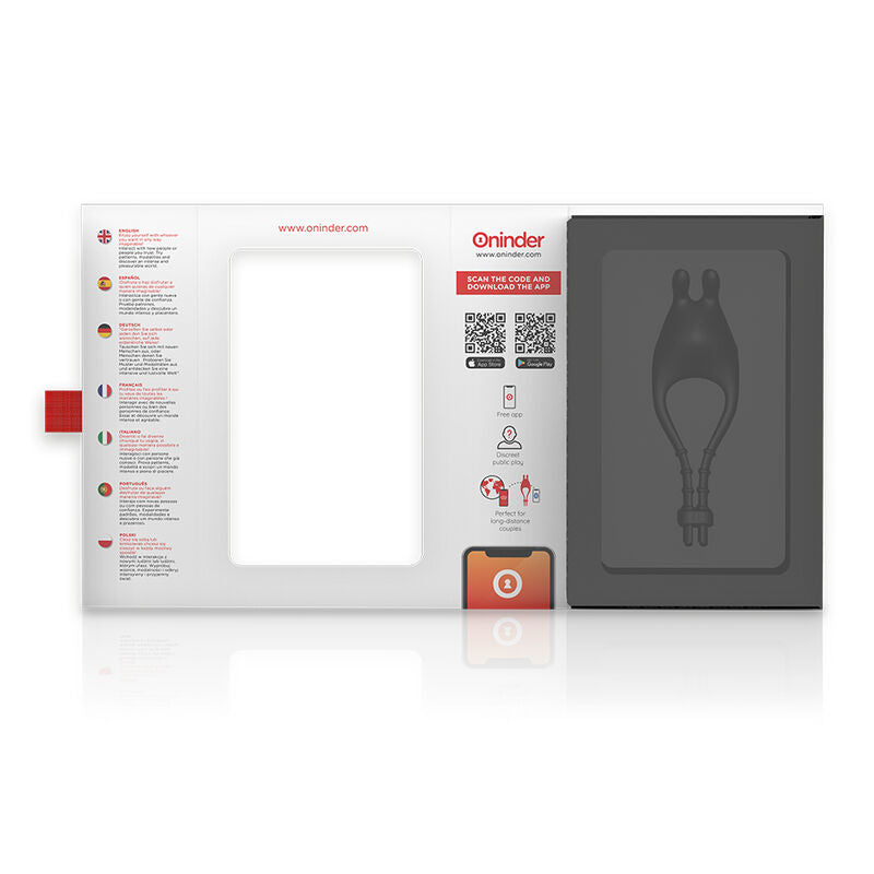 Oninder - anello vibratore regolabile ricaricabile pampa con stimolatore clitoride 10 velocitã - app gratuita