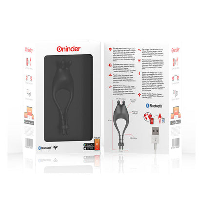 Oninder - anello vibratore regolabile ricaricabile pampa con stimolatore clitoride 10 velocitã - app gratuita